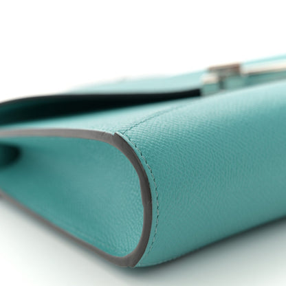 Carat Calfskin Gabrielle Clutch Turquoise