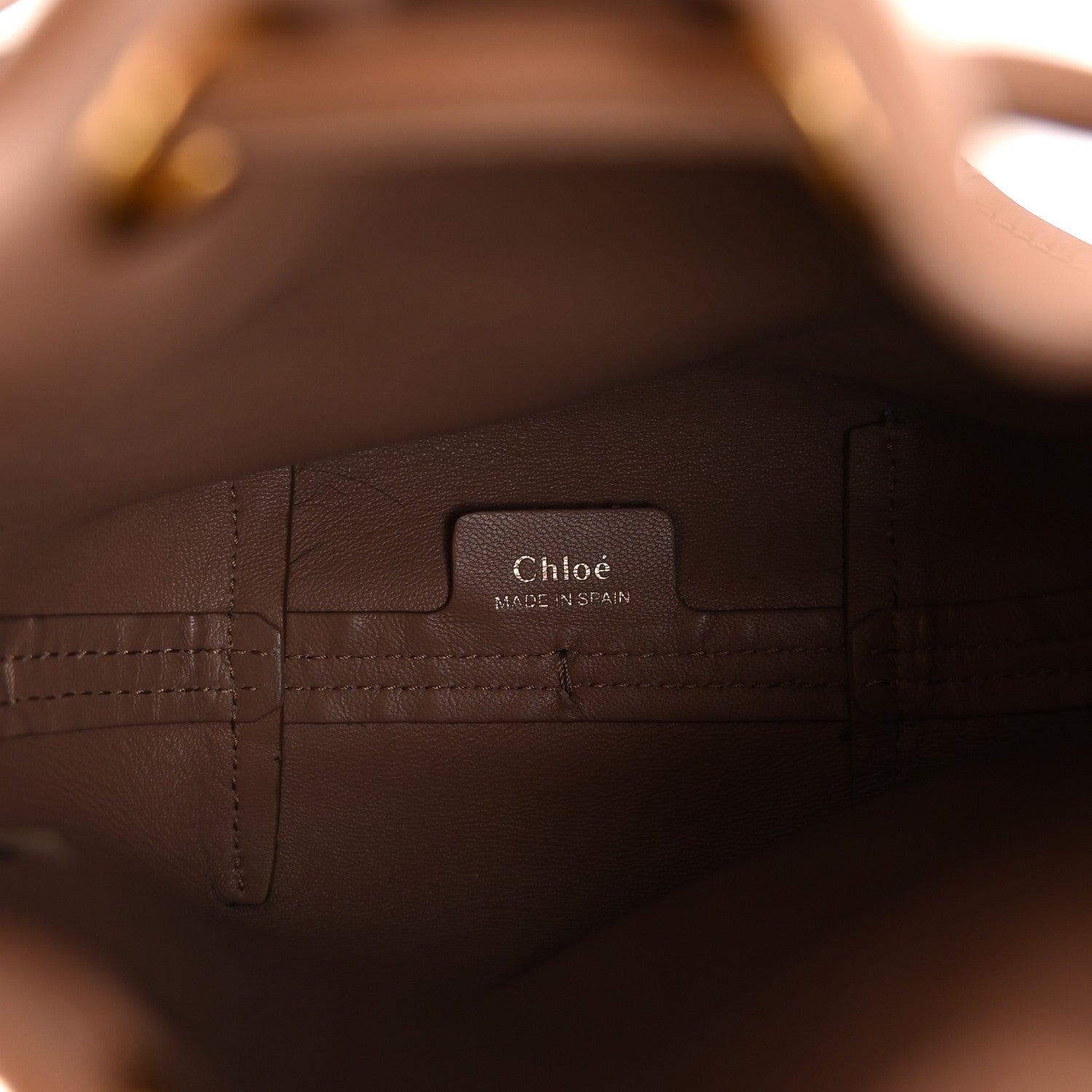 Grained Calfskin Micro Marcie Bucket Bag Woodrose