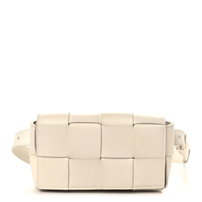 Nappa Maxi Intreccio The Belt Cassette Bag White