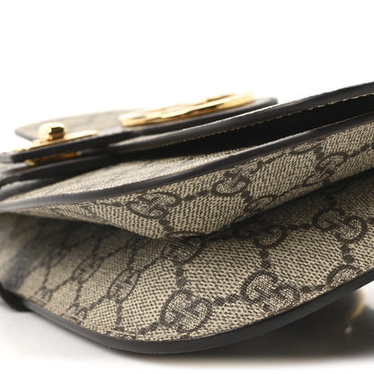 GG Supreme Monogram Textured Dollar Calfskin Blondie Belt Bag Beige Ebony New Acero