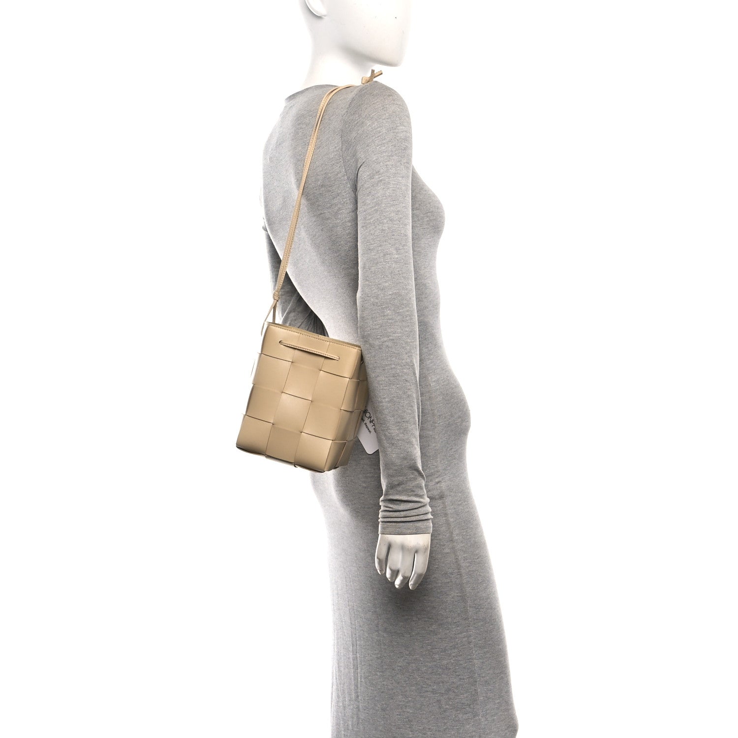 Nappa Maxi Intrecciato Small Cassette Bucket Bag Porridge