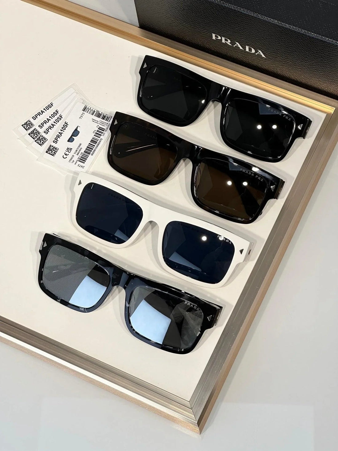 Prada PR A10S Rectangular Brown POLARISED Men&
