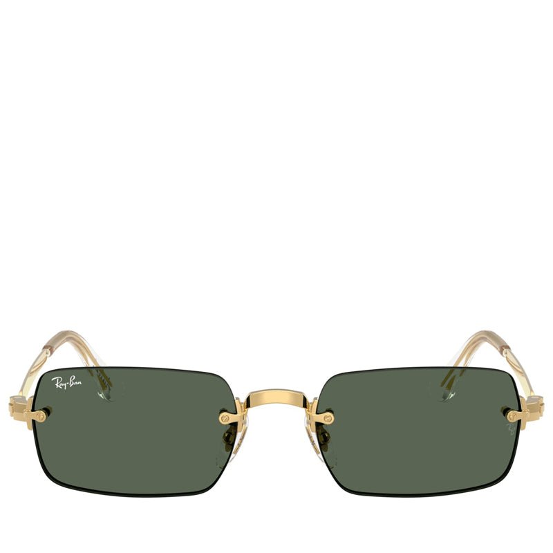 A$AP Rocky x Ray-Ban Rimless - Polished Arista Gold/Dark Green