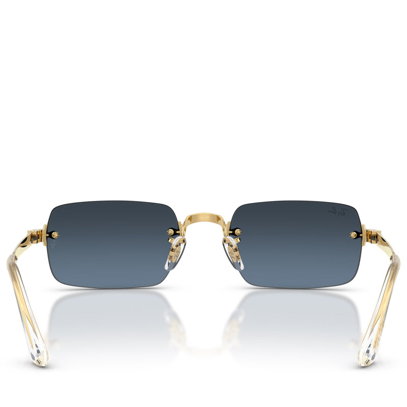 A$AP Rocky x Ray-Ban Rimless - Polished Arista Gold/Blue Gradient Dark Grey