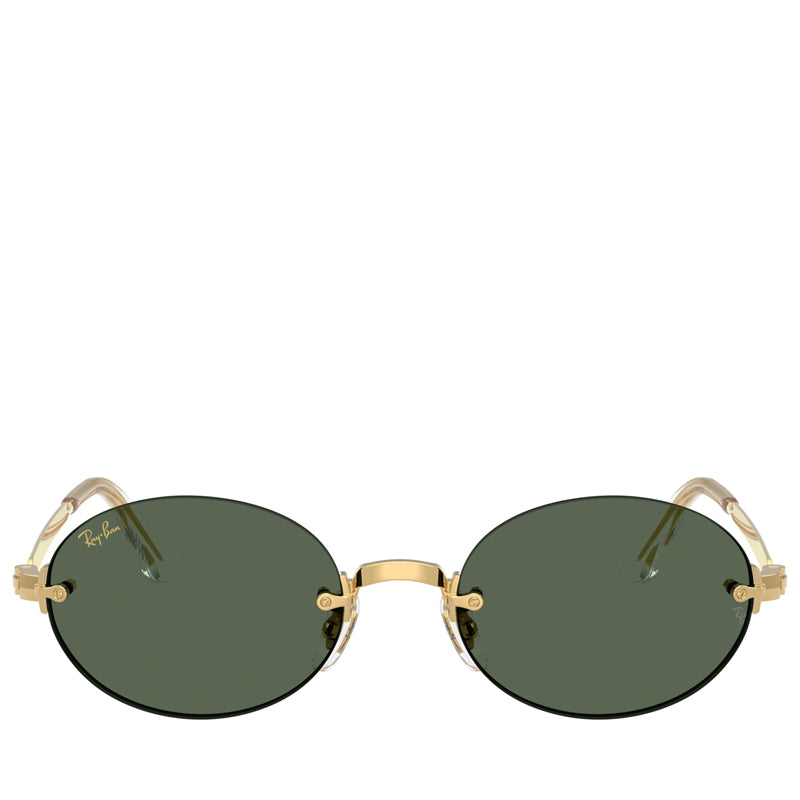 A$AP Rocky x Ray-Ban Rimless - Polished Arista Gold/Dark Green