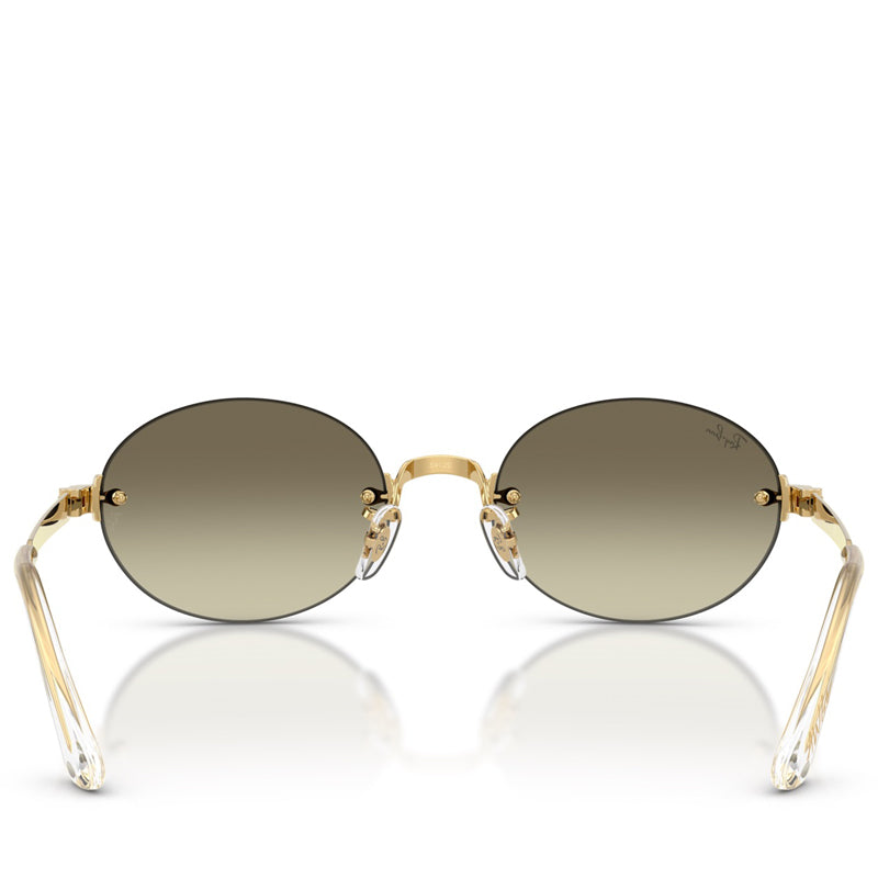 A$AP Rocky x Ray-Ban Rimless - Polished Arista Gold/Brown Mirrored Gold Gradient