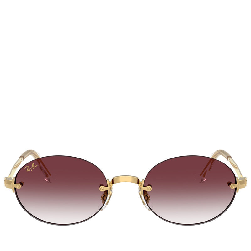 A$AP Rocky x Ray-Ban Rimless - Polished Arista Gold/Clear Gradient Dark Violet