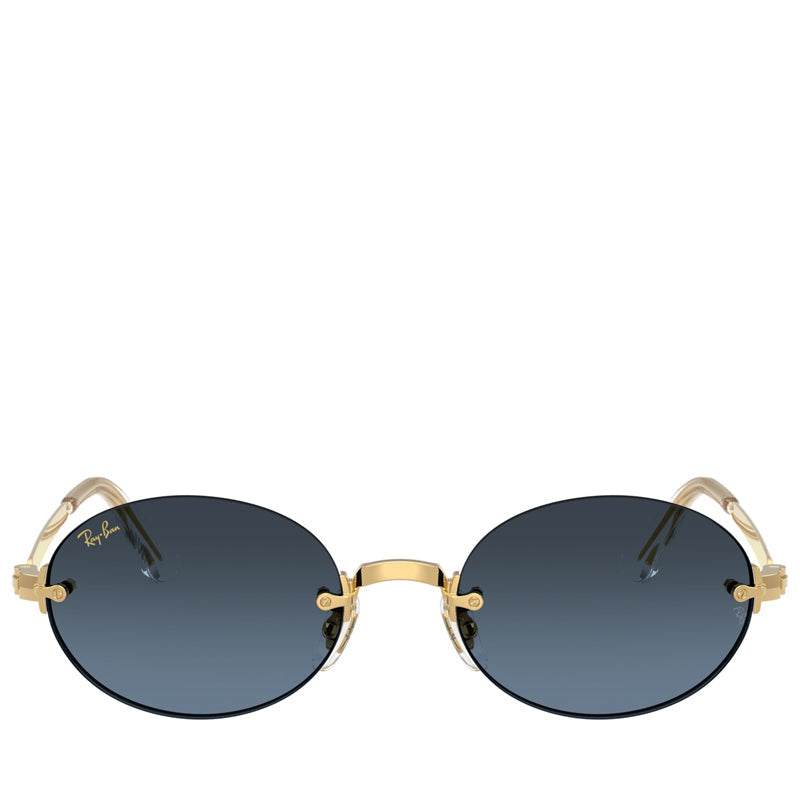 A$AP Rocky x Ray-Ban Rimless - Polished Arista Gold/Blue Gradient Dark Grey