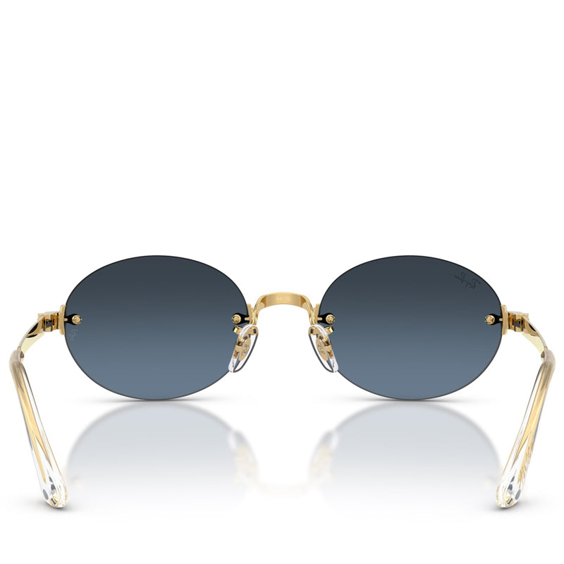 A$AP Rocky x Ray-Ban Rimless - Polished Arista Gold/Blue Gradient Dark Grey
