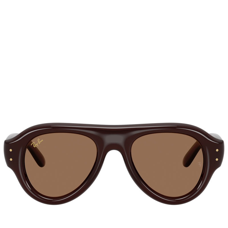 A$AP Rocky x Ray-Ban Aviator Puffer - Polished Transparent Dark Brown/Dark Brown