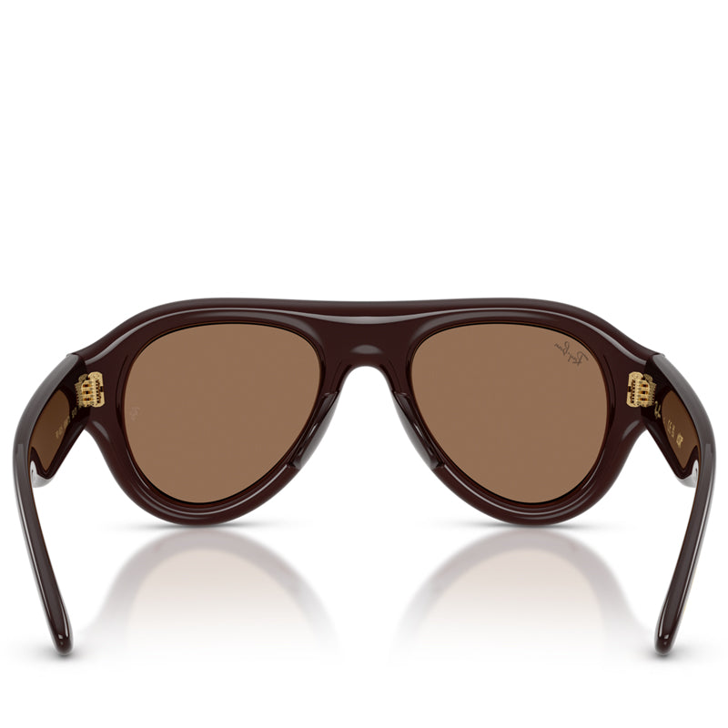 A$AP Rocky x Ray-Ban Aviator Puffer - Polished Transparent Dark Brown/Dark Brown