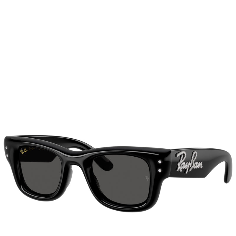 A$AP Rocky x Ray-Ban Wayfarer Puffer Crystal Edition - Polished Black/Strass