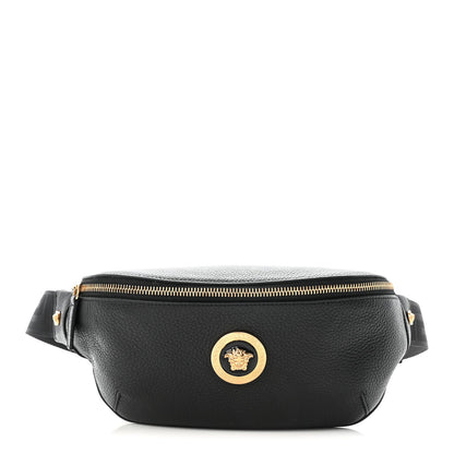 Grained Calfskin Vanitas Medea Belt Bag Black