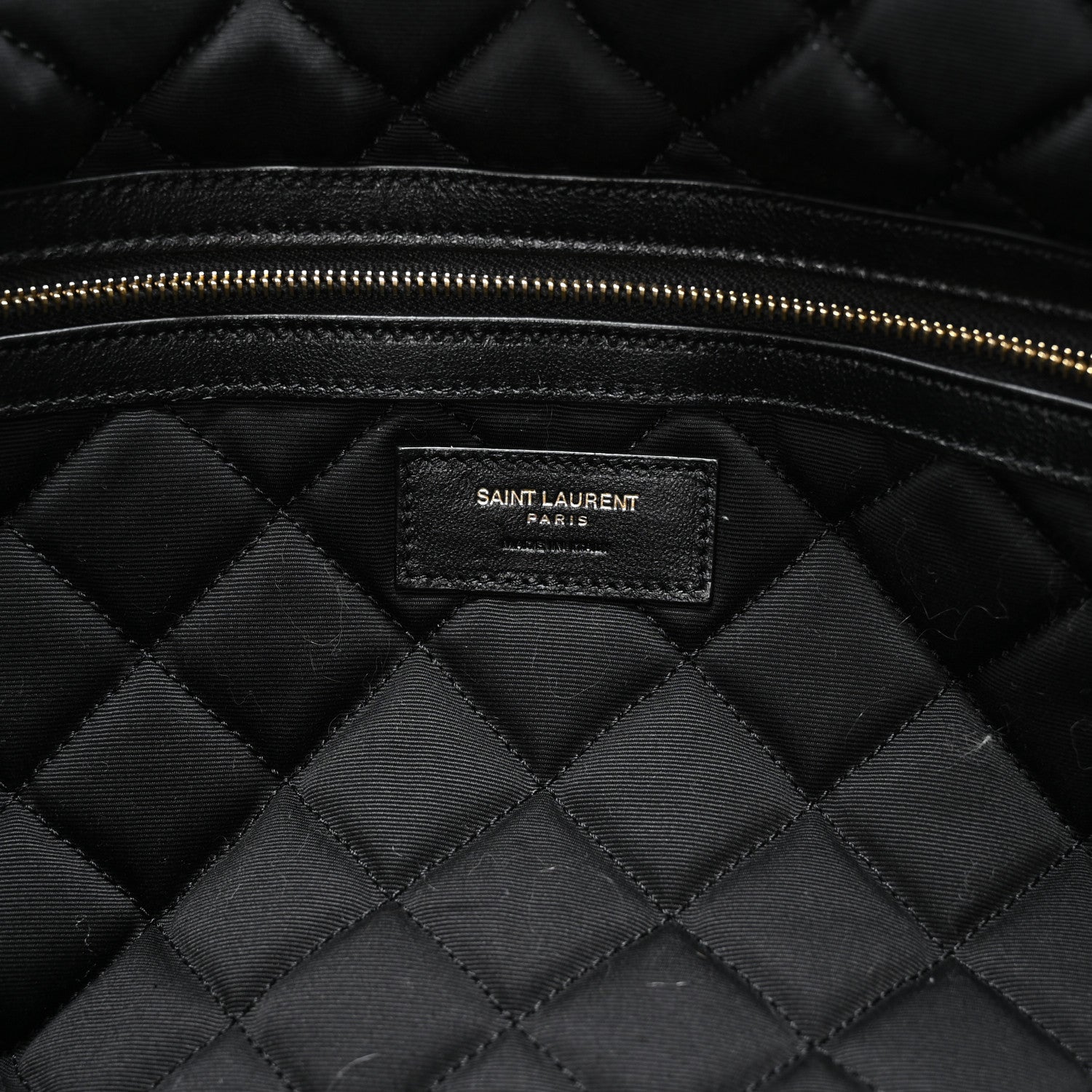 Calfskin Quilted ES Giant Travel Bag Black