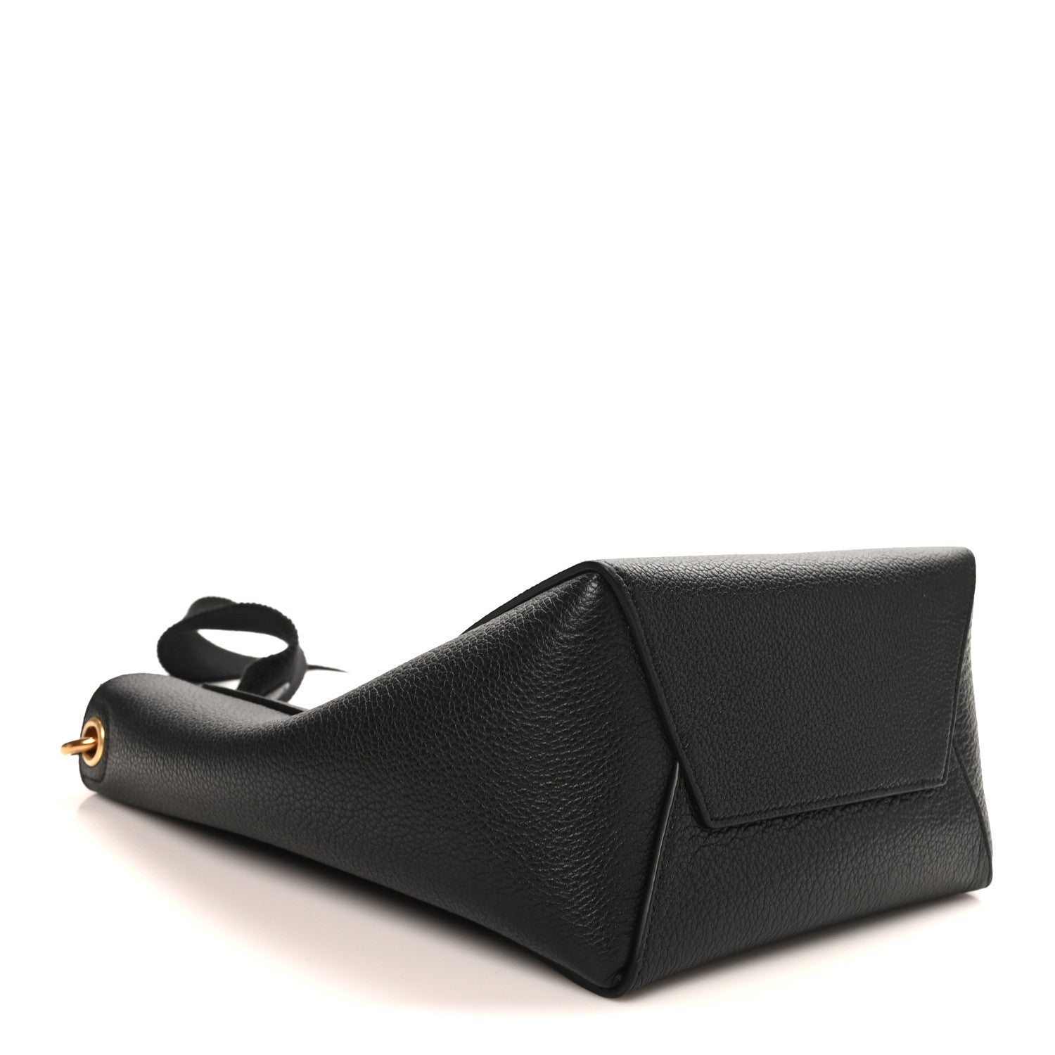 Soft Grained Calfskin Small Sangle Bucket Bag Black