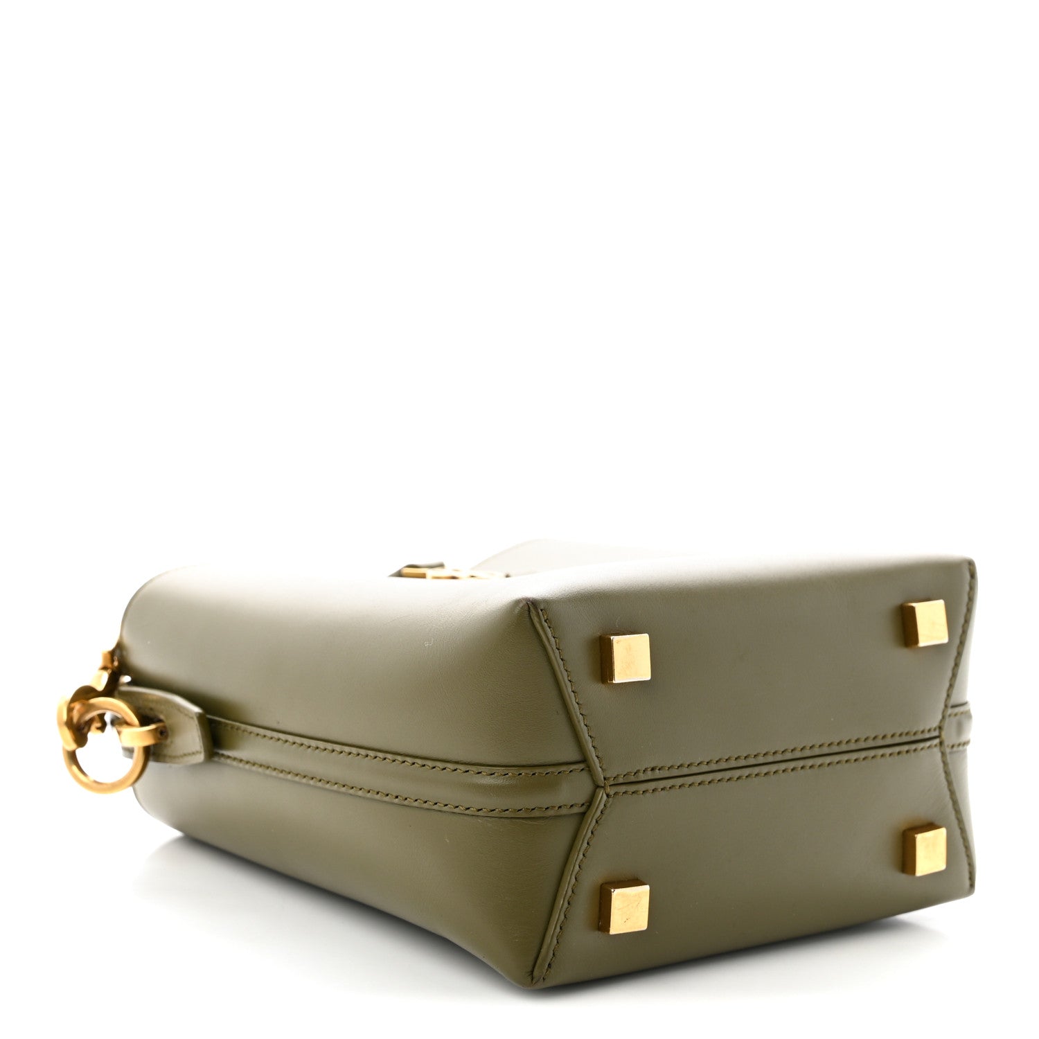 Shiny Calfskin Le 37 Mini Bucket Bag Strong Moss