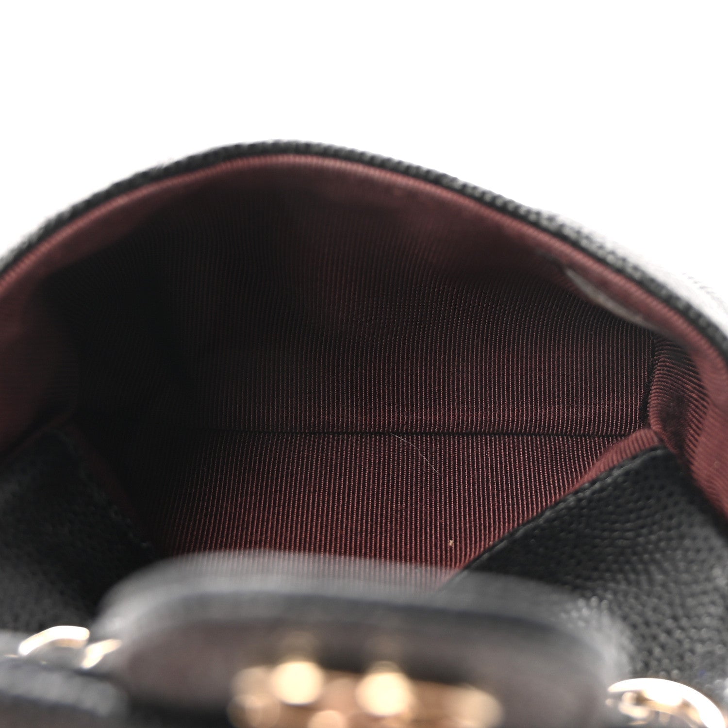 Caviar Quilted Mini Chain Belt Bag Black