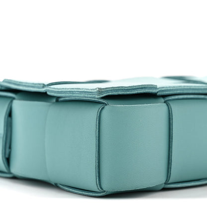 Lambskin Maxi Intreccio Cassette Crossbody Bag Linloleum