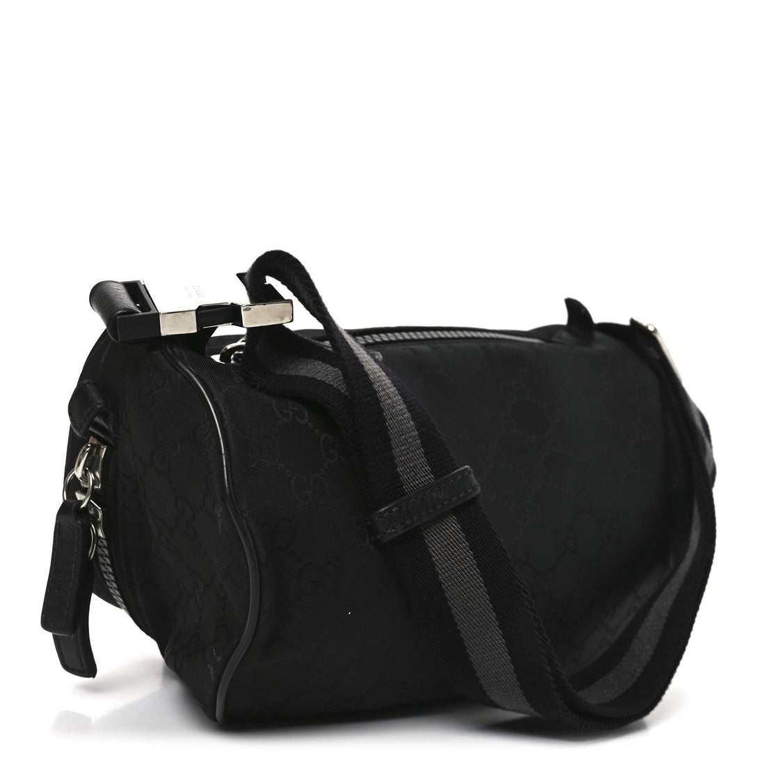 Nylon Monogram Fanny Pack Belt Bag Black