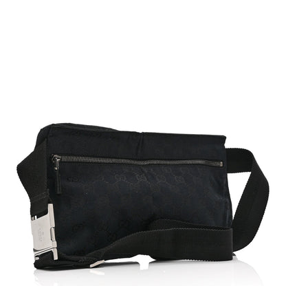 GG Monogram Double Pocket Belt Bag Black
