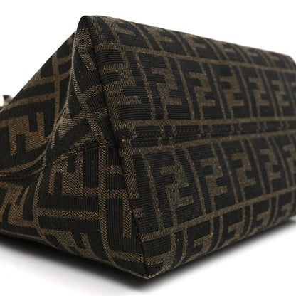 Vitello Grace Jacquard FF Medium By The Way Boston Bag Tobacco Moro Ebano