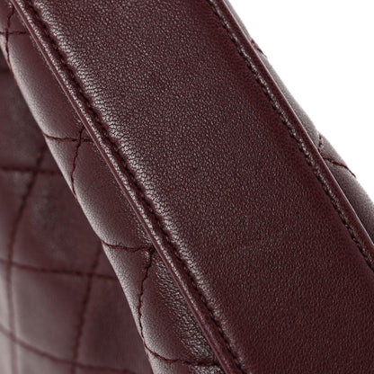Lambskin Carre Quilted Cassandre Small Bucket Bag Hot Wine