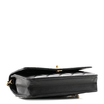 Lambskin Quilted CC Pearl Crush Wallet on Chain WOC Black