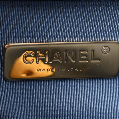 Sequin Quilted Medium Chanel 19 Flap Light Blue