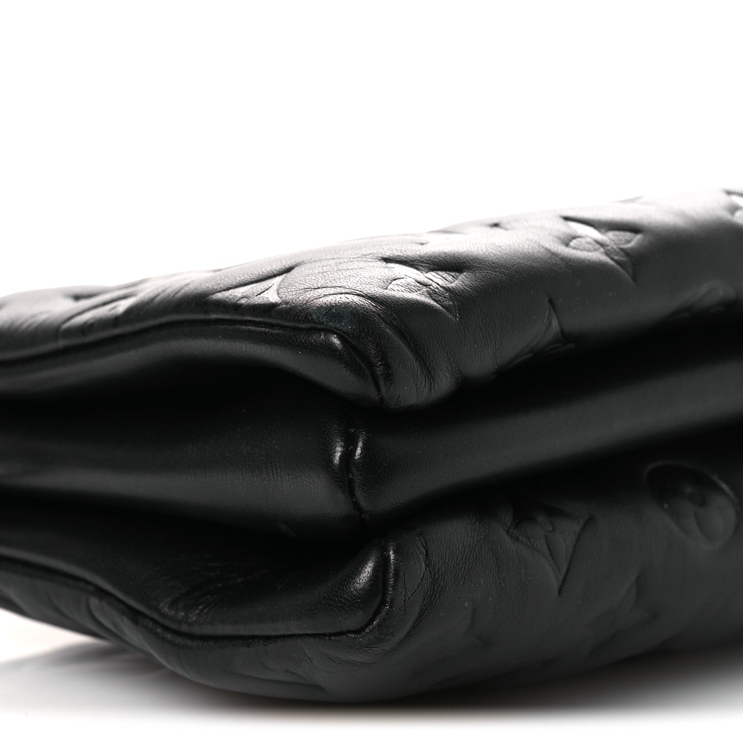 Lambskin Embossed Monogram Coussin PM Black