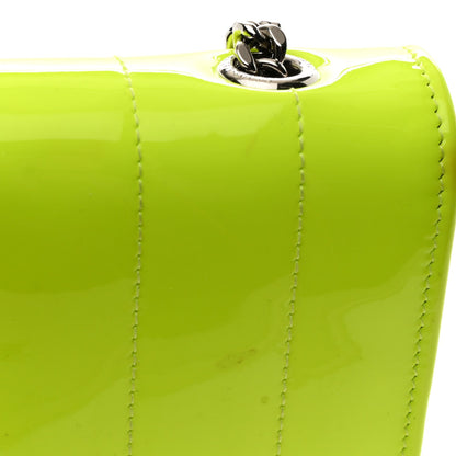 Patent Calfskin Matelasse Monogram Vicky Chain Wallet Neon Yellow