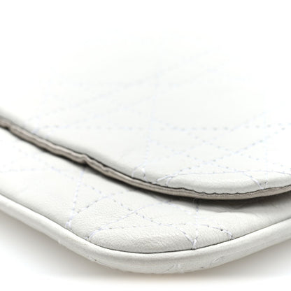 Lambskin Cannage Lady Dior Chain Clutch White