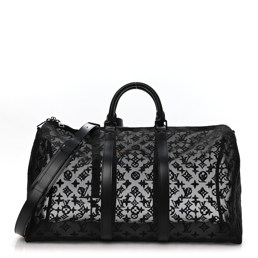 Monogram See Through Keepall Bandouliere 50 Black