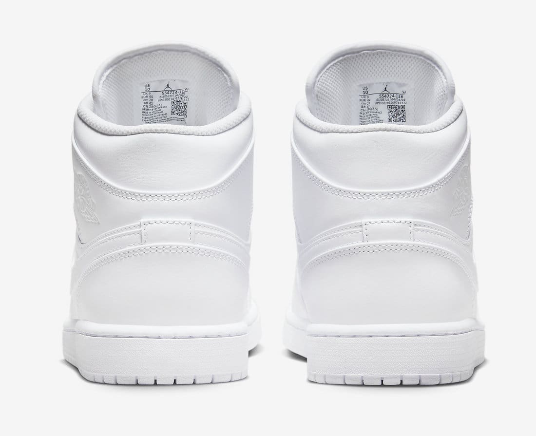 Jordan 1 Retro Mid Triple White