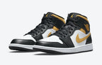 Jordan 1 Retro Mid White Pollen Black