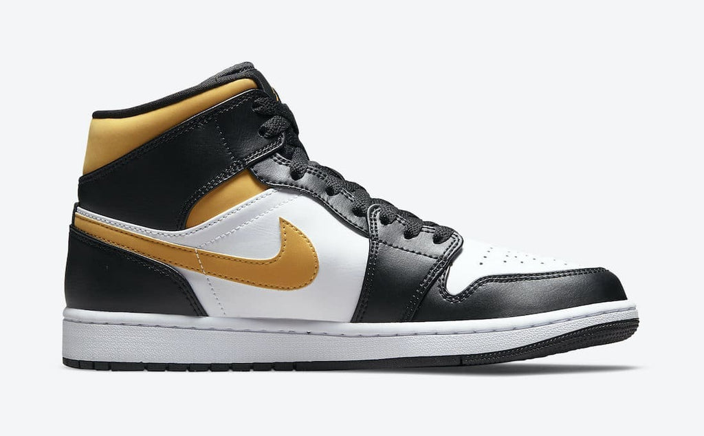 Jordan 1 Retro Mid White Pollen Black
