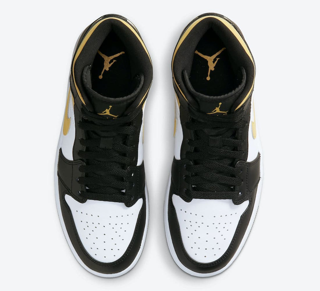 Jordan 1 Retro Mid White Pollen Black
