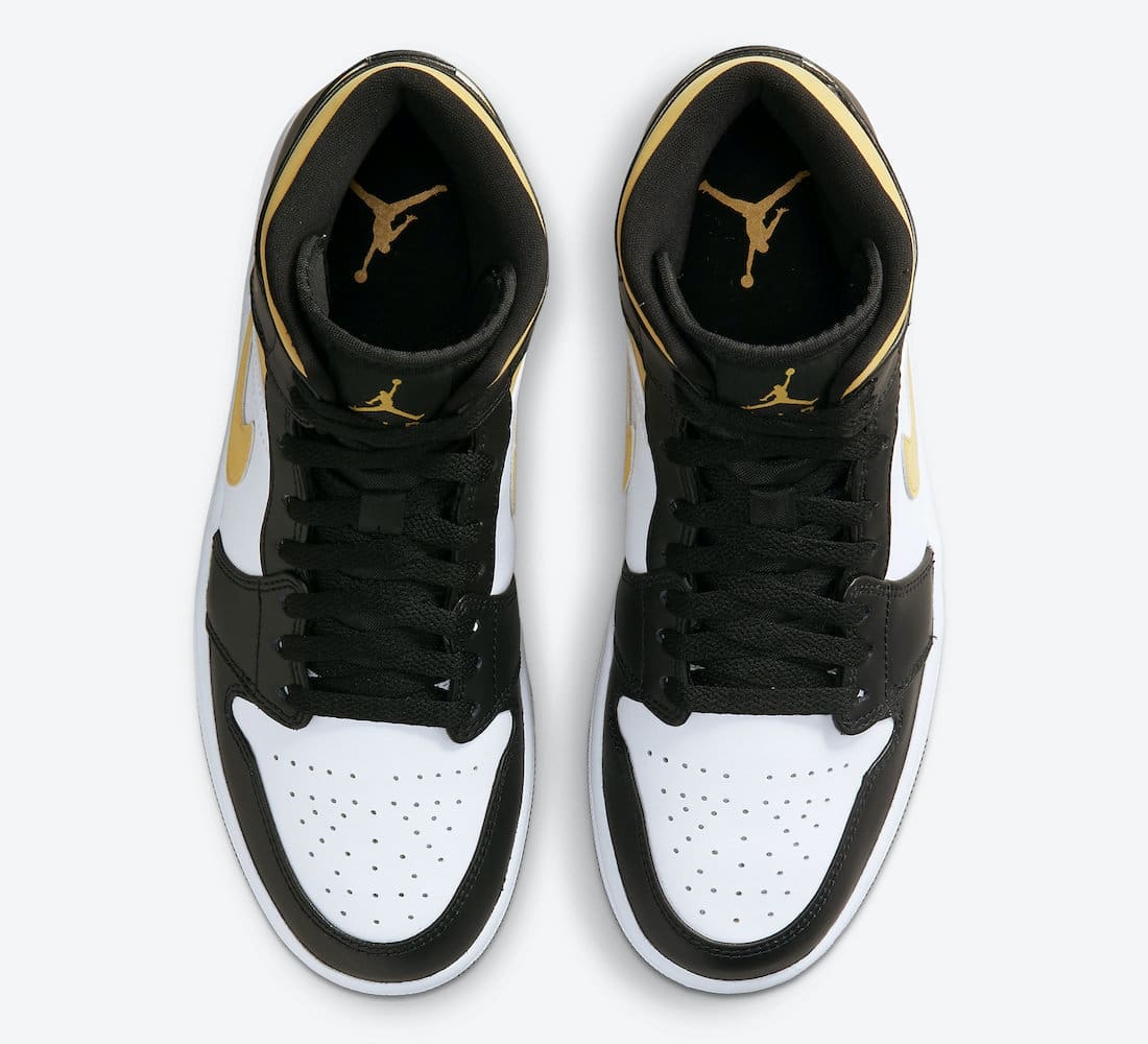 Jordan 1 Retro Mid White Pollen Black