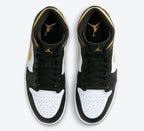 Jordan 1 Retro Mid White Pollen Black