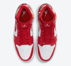 Jordan 1 Retro Mid SE Barcelona Sweater Red Patent