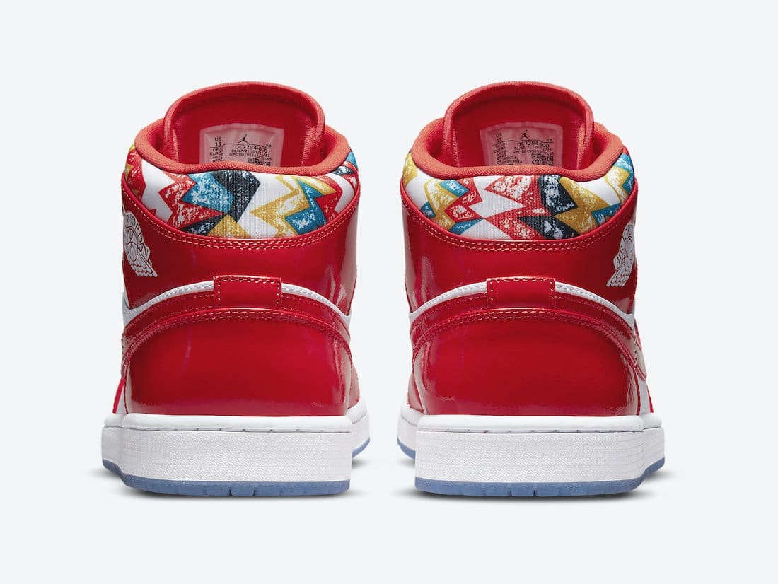 Jordan 1 Retro Mid SE Barcelona Sweater Red Patent