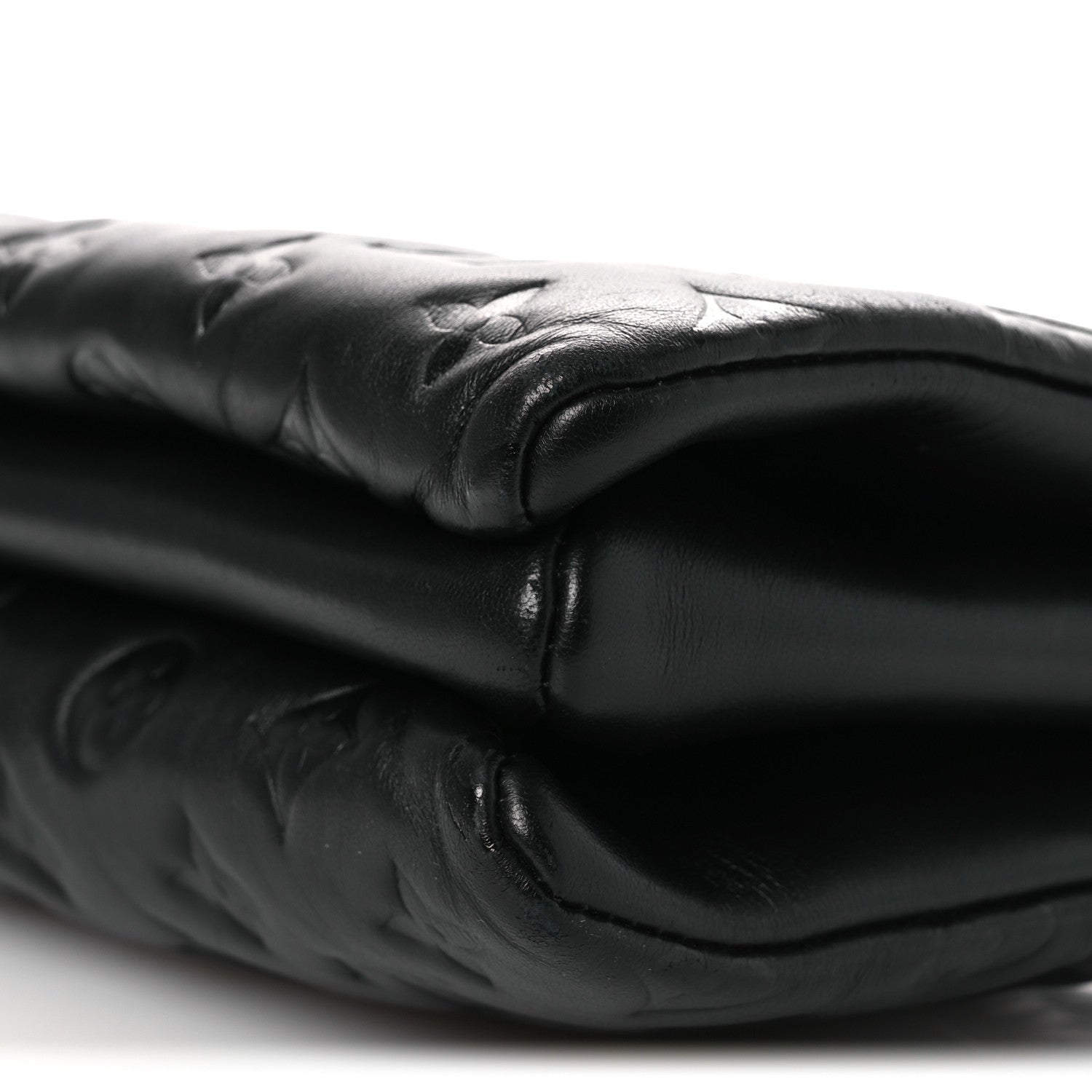 Lambskin Embossed Monogram Coussin PM Black