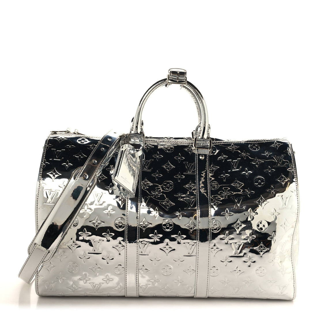 Monogram Mirror Keepall Bandouliere 45 Silver