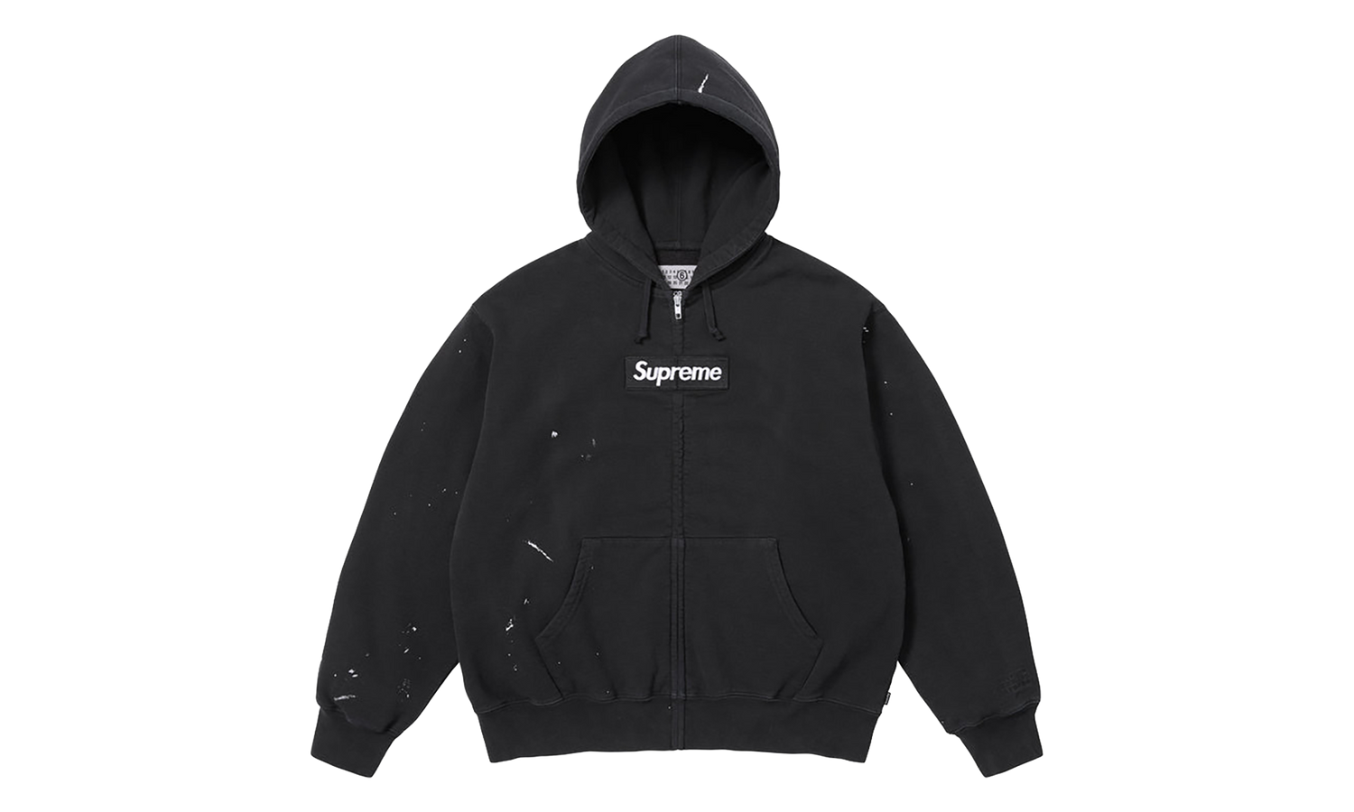 MM6 Maison Margiela Box Logo Zip Up Sweatshirt "SS26 - Black" SU27169