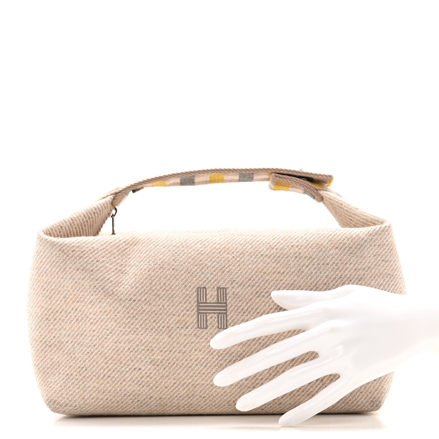 Wool Large Au Carre Bride-A-Brac Pouch Seigle