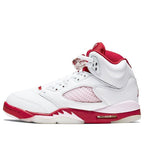 Jordan 5 Retro White Pink Red
