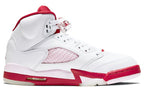 Jordan 5 Retro White Pink Red