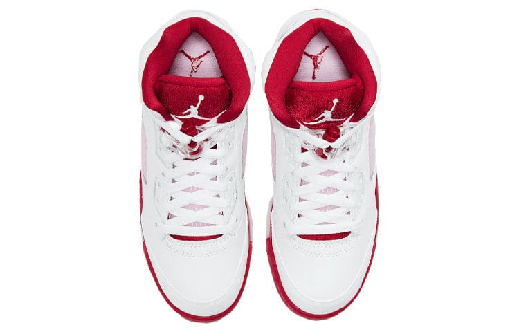 Jordan 5 Retro White Pink Red