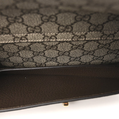 GG Supreme Monogram Textured Dollar Calfskin Blondie Belt Bag Beige Ebony New Acero