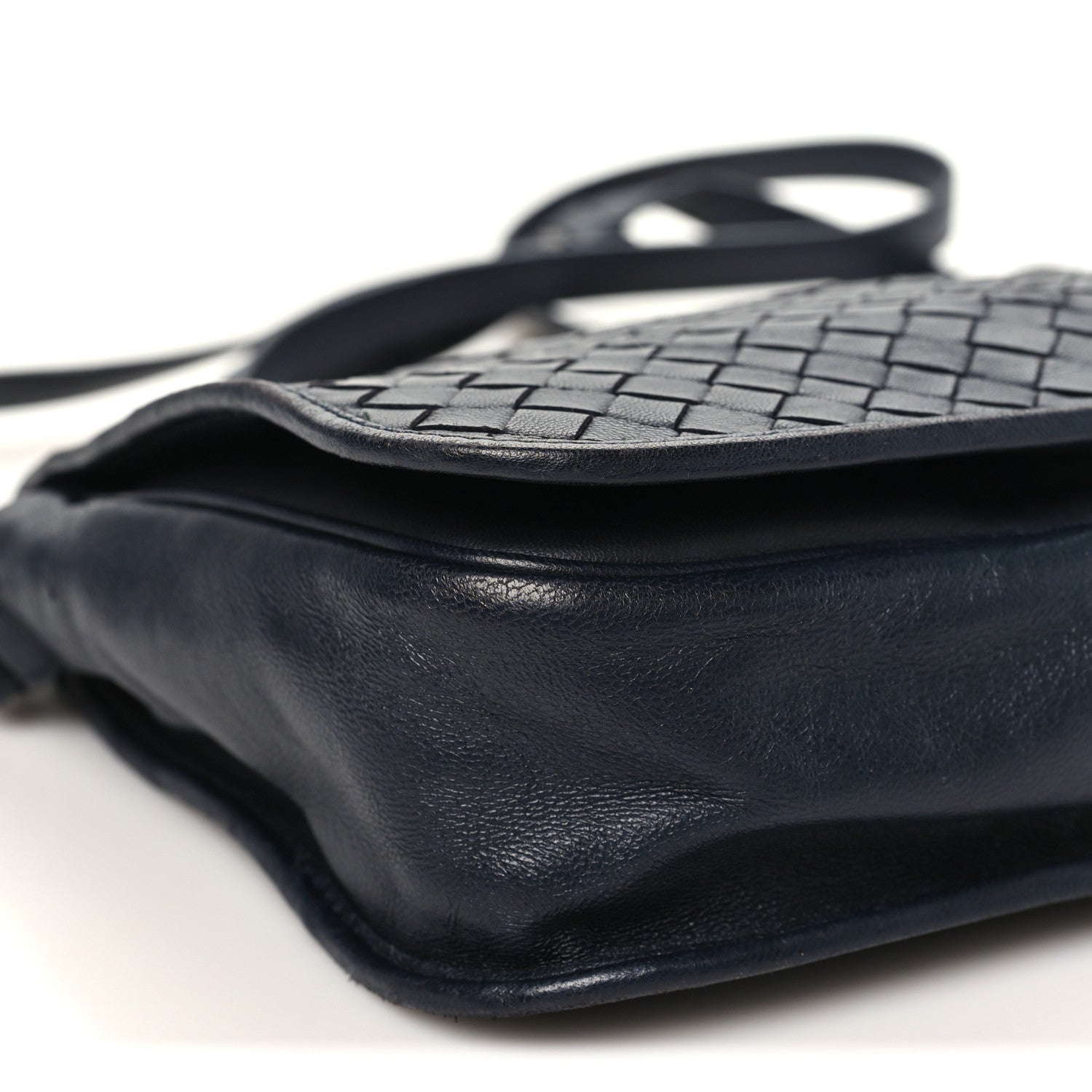 Nappa Intrecciato Messenger Bag Ardoise