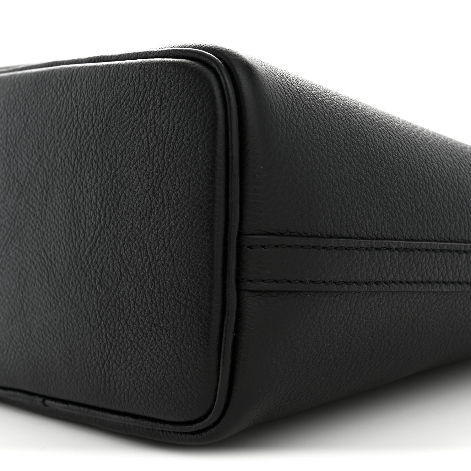 Calfskin Lock and Walk Bucket Black